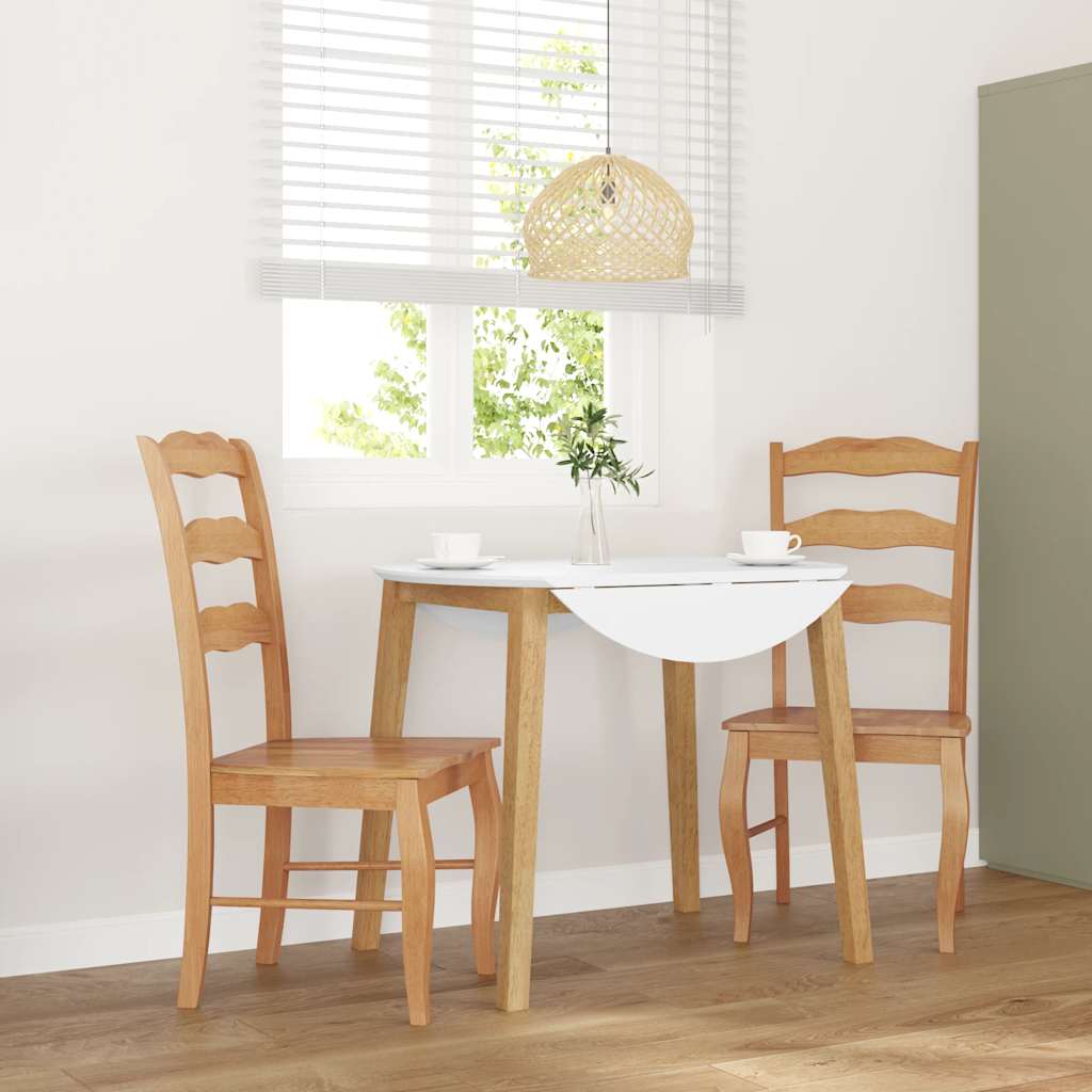 vidaXL Dining Chairs with Cushions 2 pcs Brown Solid Rubberwood