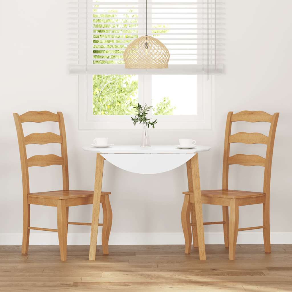vidaXL Dining Chairs with Cushions 2 pcs Brown Solid Rubberwood
