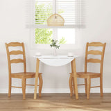 vidaXL Dining Chairs with Cushions 2 pcs Brown Solid Rubberwood