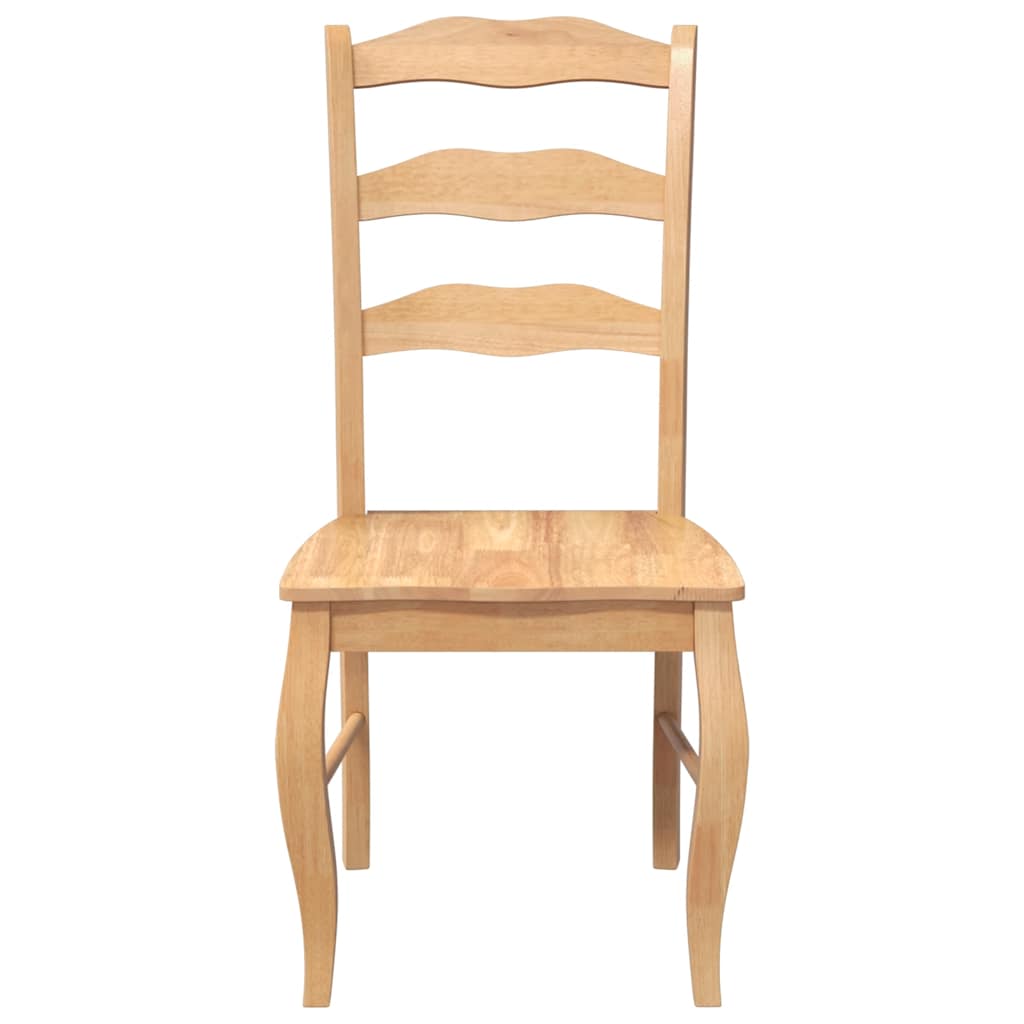 vidaXL Dining Chairs with Cushions 2 pcs Brown Solid Rubberwood
