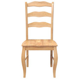 vidaXL Dining Chairs with Cushions 2 pcs Brown Solid Rubberwood