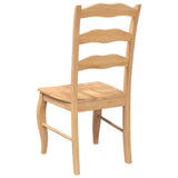 vidaXL Dining Chairs with Cushions 2 pcs Brown Solid Rubberwood