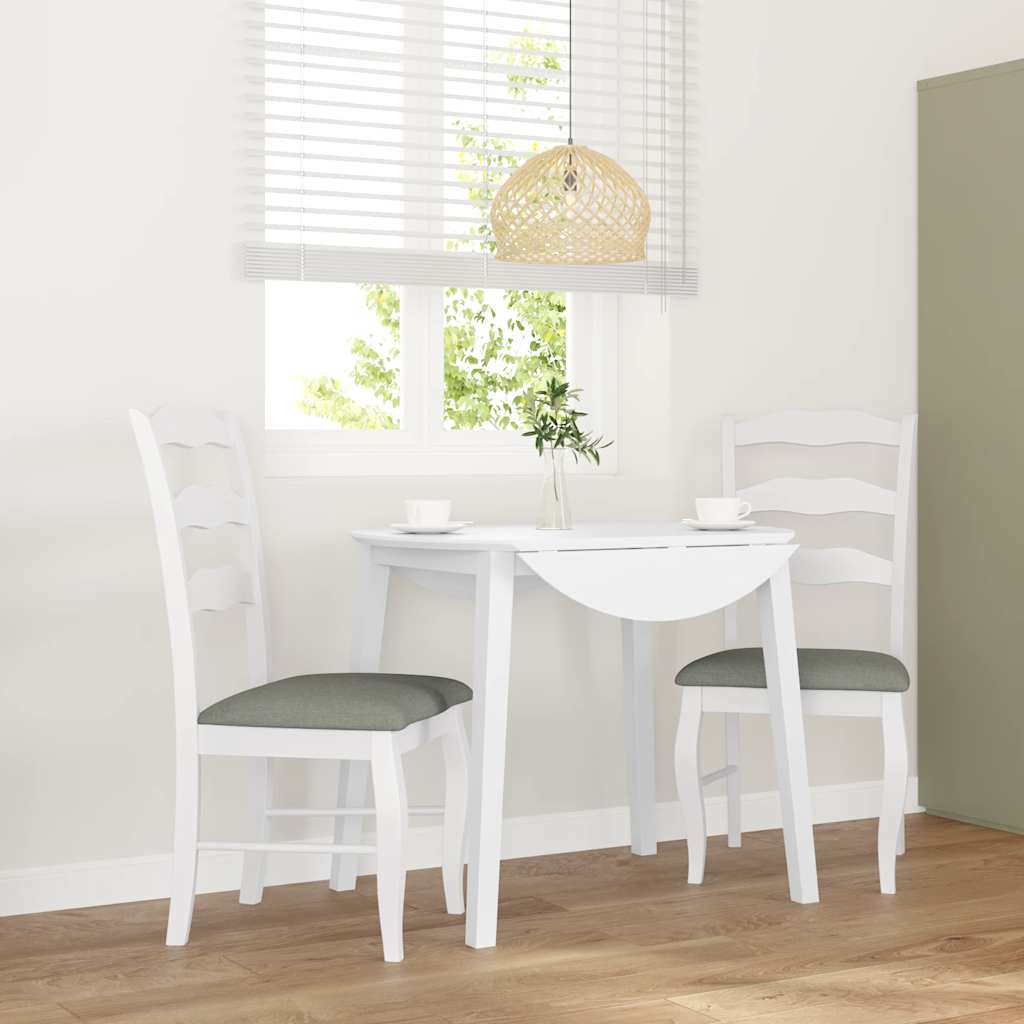 vidaXL Dining Chairs with Cushions 2 pcs Brown Solid Rubberwood