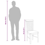 vidaXL Eetkamerstoelen met kussens 2 st massief hout rubber bruin