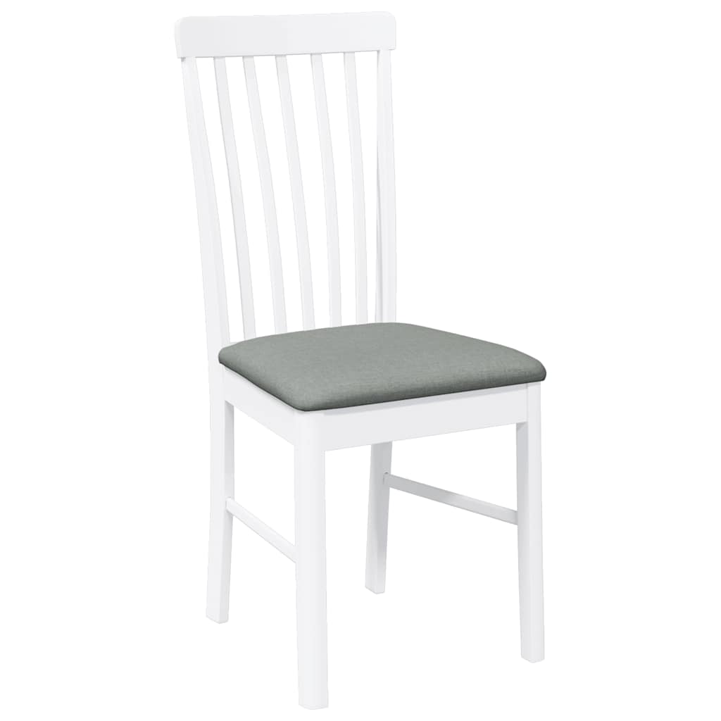 vidaXL Eetkamerstoelen met kussens 2 st massief hout rubber bruin