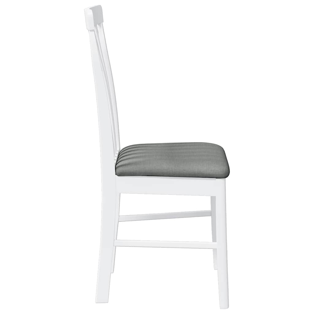 vidaXL Eetkamerstoelen met kussens 2 st massief hout rubber bruin