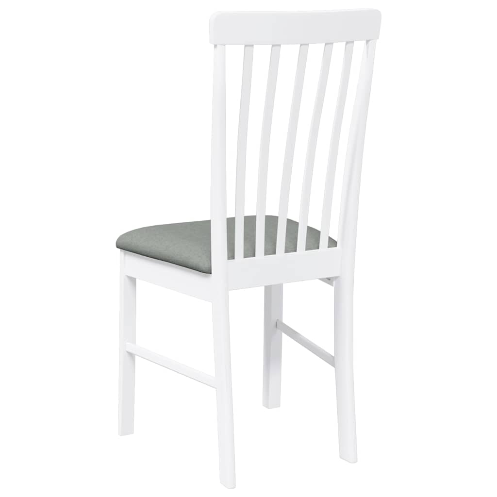 vidaXL Eetkamerstoelen met kussens 2 st massief hout rubber bruin