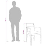 vidaXL Eetkamerstoelen met kussens 2 st massief hout rubber bruin