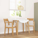 vidaXL Eetkamerstoelen met kussens 2 st massief hout rubber bruin