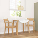 vidaXL Eetkamerstoelen met kussens 2 st massief hout rubber bruin