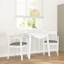 vidaXL Eetkamerstoelen met kussens 2 st massief hout rubber bruin