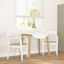 vidaXL Eetkamerstoelen met kussens 2 st massief hout rubber bruin