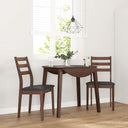 vidaXL Dining Chairs with Cushions 2 pcs Solid Rubberwood Brown