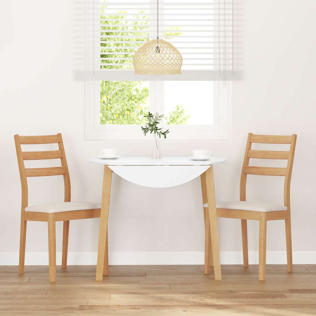 vidaXL Dining Chairs with Cushions 2 pcs Solid Rubberwood Brown