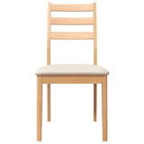 vidaXL Dining Chairs with Cushions 2 pcs Solid Rubberwood Brown