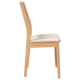 vidaXL Dining Chairs with Cushions 2 pcs Solid Rubberwood Brown