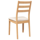 vidaXL Dining Chairs with Cushions 2 pcs Solid Rubberwood Brown