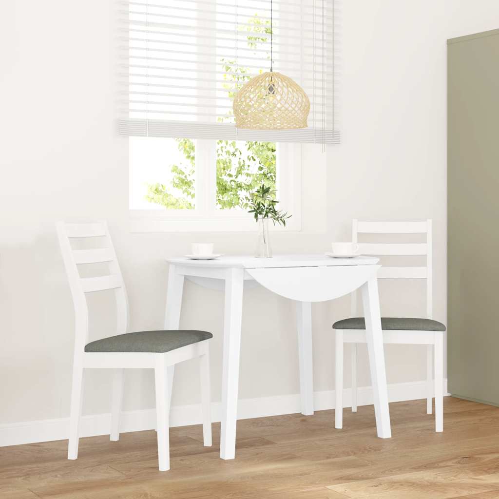 vidaXL Dining Chairs with Cushions 2 pcs Solid Rubberwood Brown