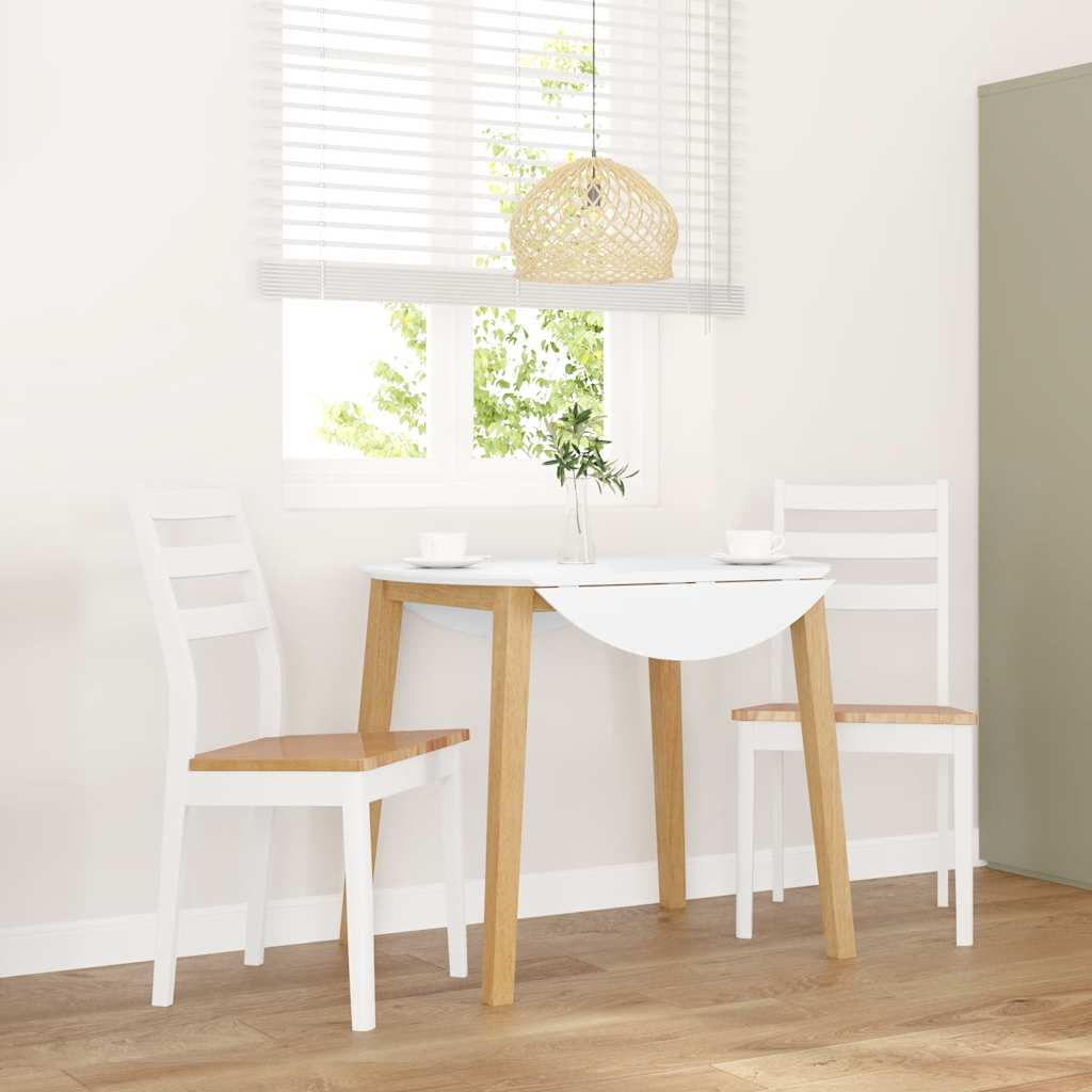 vidaXL Dining Chairs with Cushions 2 pcs Solid Rubberwood Brown