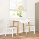 vidaXL Dining Chairs with Cushions 2 pcs Solid Rubberwood Brown