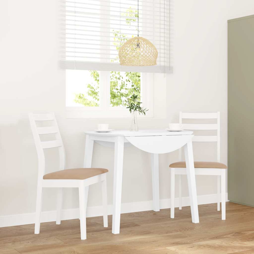 vidaXL Dining Chairs with Cushions 2 pcs Solid Rubberwood Brown