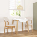 vidaXL Eetkamerstoelen met kussens 2 st massief hout rubber bruin