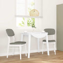 vidaXL Eetkamerstoelen met kussens 2 st massief hout rubber bruin