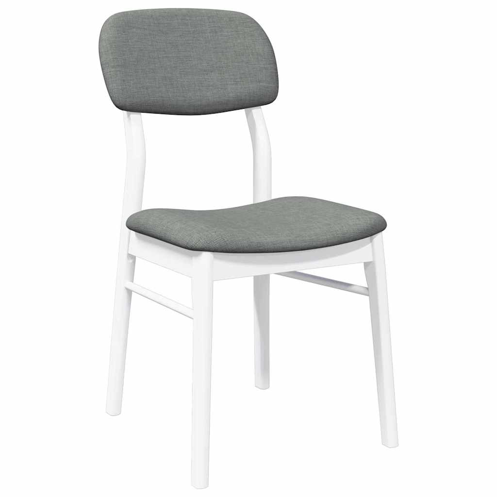 vidaXL Eetkamerstoelen met kussens 2 st massief hout rubber bruin