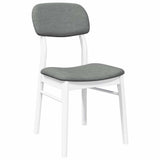 vidaXL Eetkamerstoelen met kussens 2 st massief hout rubber bruin