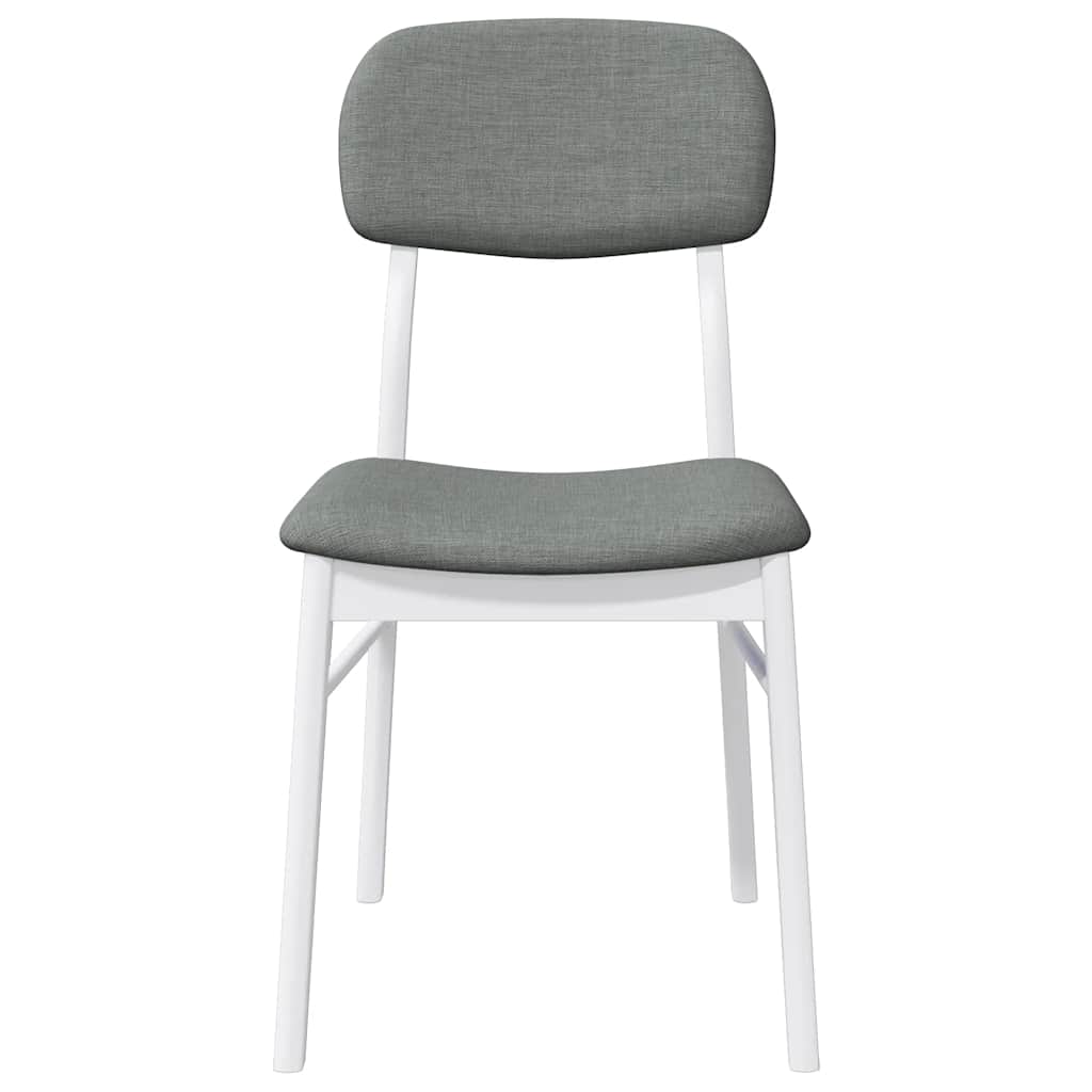 vidaXL Eetkamerstoelen met kussens 2 st massief hout rubber bruin