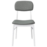 vidaXL Eetkamerstoelen met kussens 2 st massief hout rubber bruin
