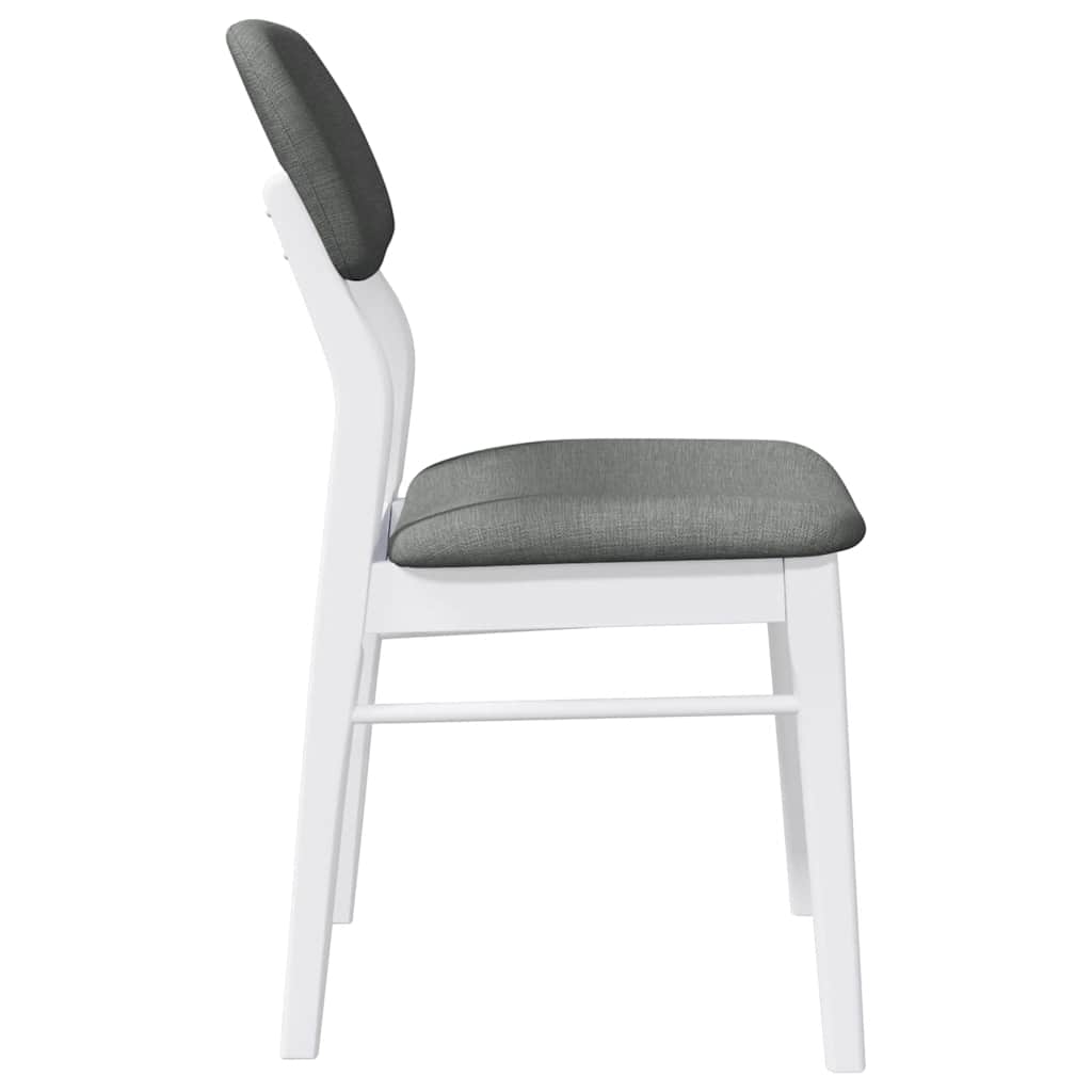 vidaXL Eetkamerstoelen met kussens 2 st massief hout rubber bruin