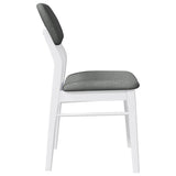 vidaXL Eetkamerstoelen met kussens 2 st massief hout rubber bruin
