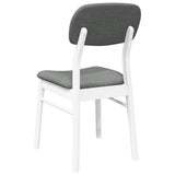 vidaXL Eetkamerstoelen met kussens 2 st massief hout rubber bruin