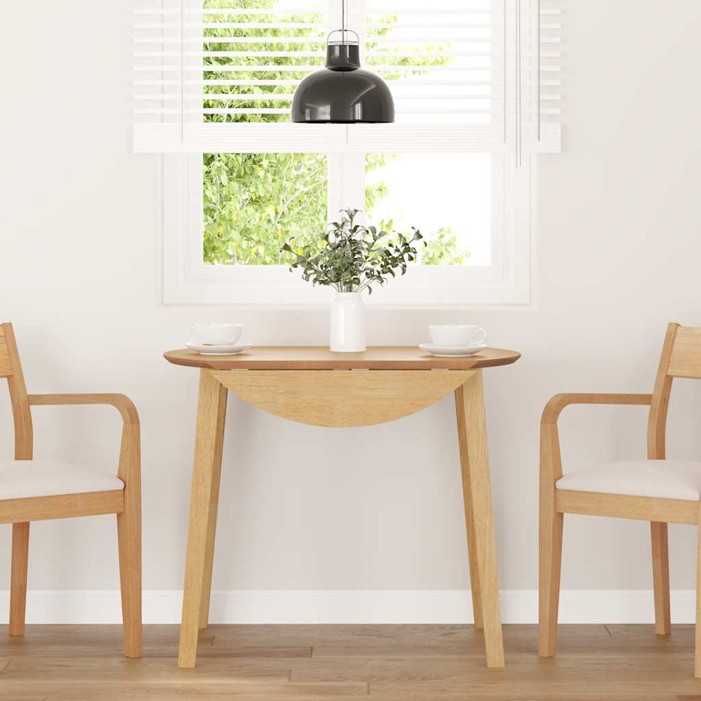 vidaXL Eettafel bruin massief hout rubber