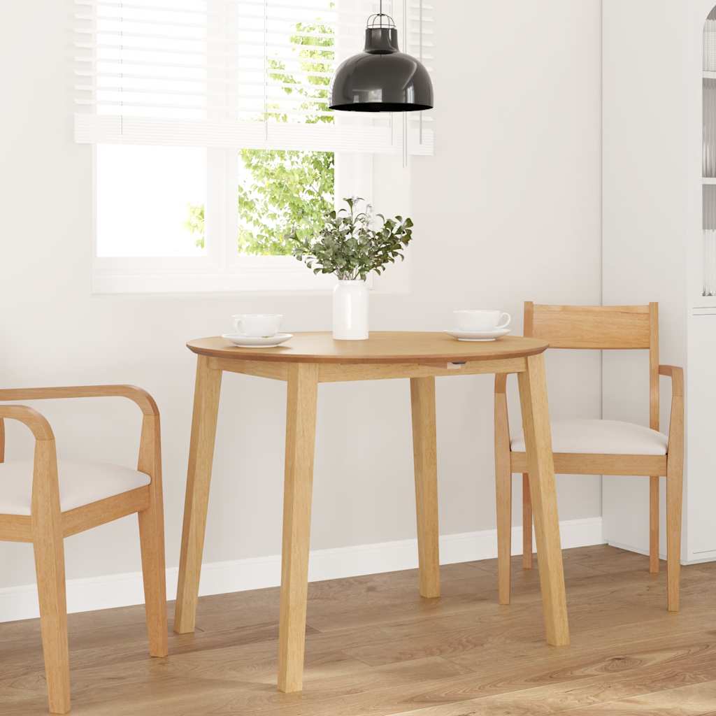 vidaXL Eettafel bruin massief hout rubber