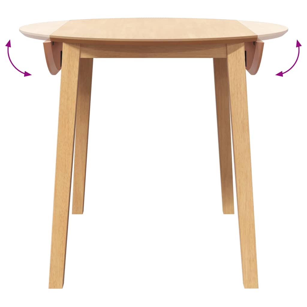 vidaXL Eettafel bruin massief hout rubber
