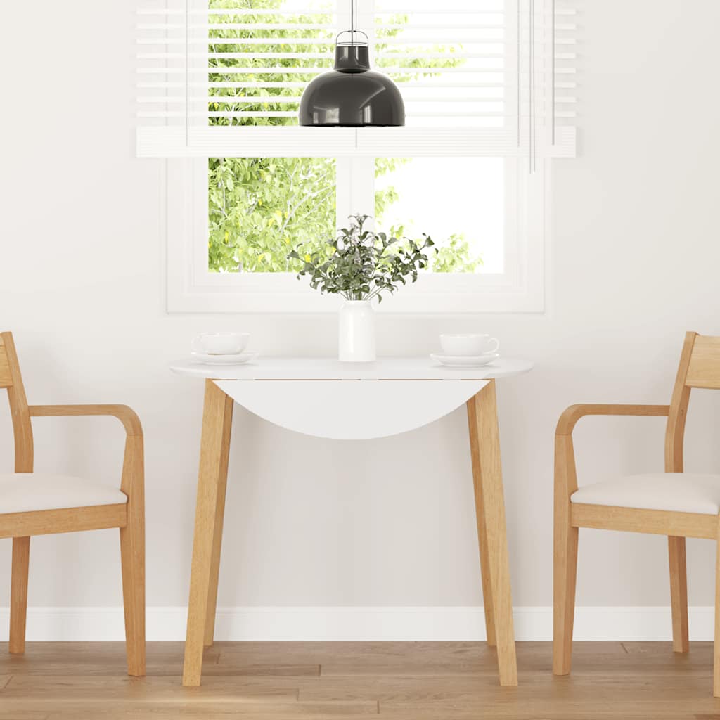 vidaXL Eettafel bruin massief hout rubber