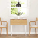 vidaXL Eettafel massief hout wit rubber