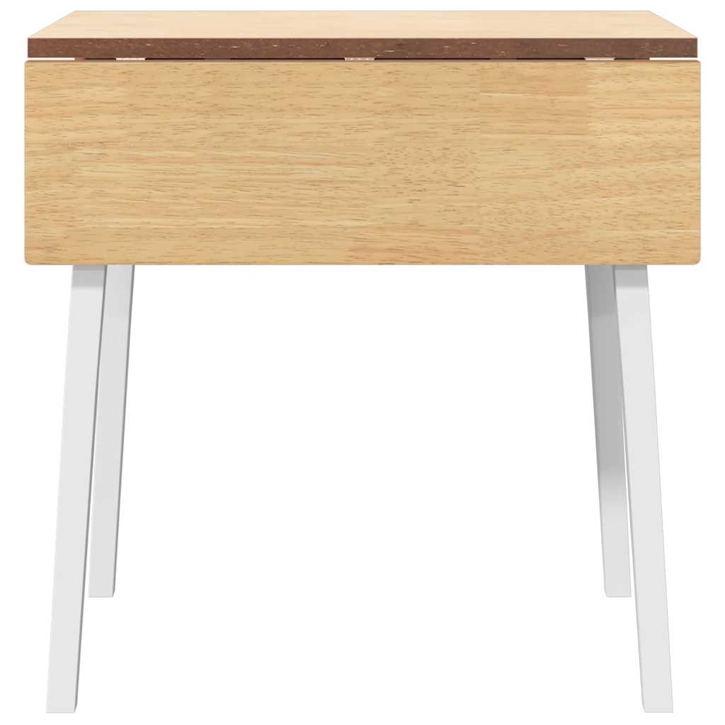 vidaXL Eettafel massief hout wit rubber
