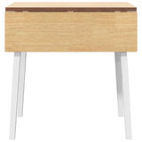 vidaXL Eettafel massief hout wit rubber