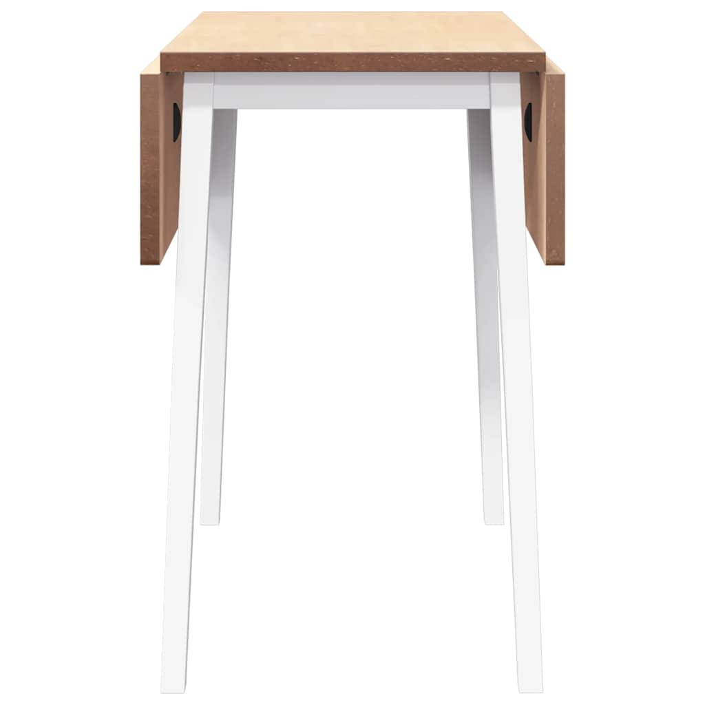 vidaXL Eettafel massief hout wit rubber