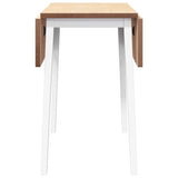 vidaXL Eettafel massief hout wit rubber