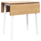 vidaXL Eettafel massief hout wit rubber