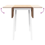 vidaXL Eettafel massief hout wit rubber