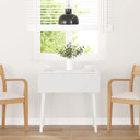 vidaXL Eettafel massief hout wit rubber