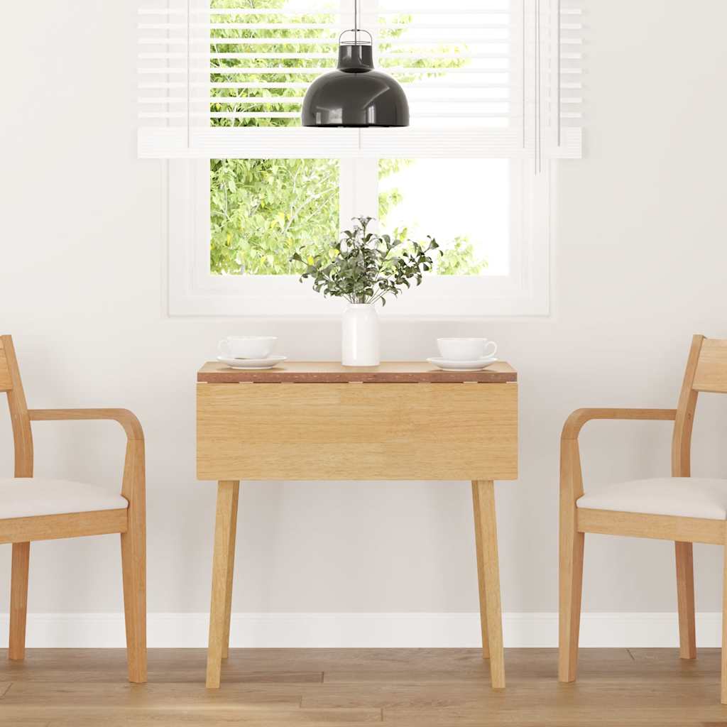 vidaXL Eettafel massief hout wit rubber