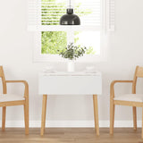 vidaXL Eettafel massief hout wit rubber