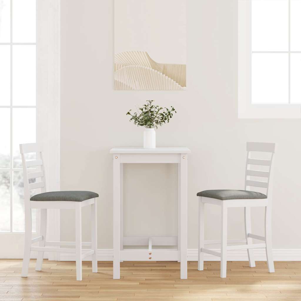 vidaXL Bar Stools 2 pcs Fabric White