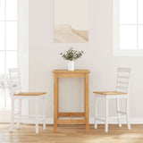 vidaXL Bar Stools 2 pcs Fabric White